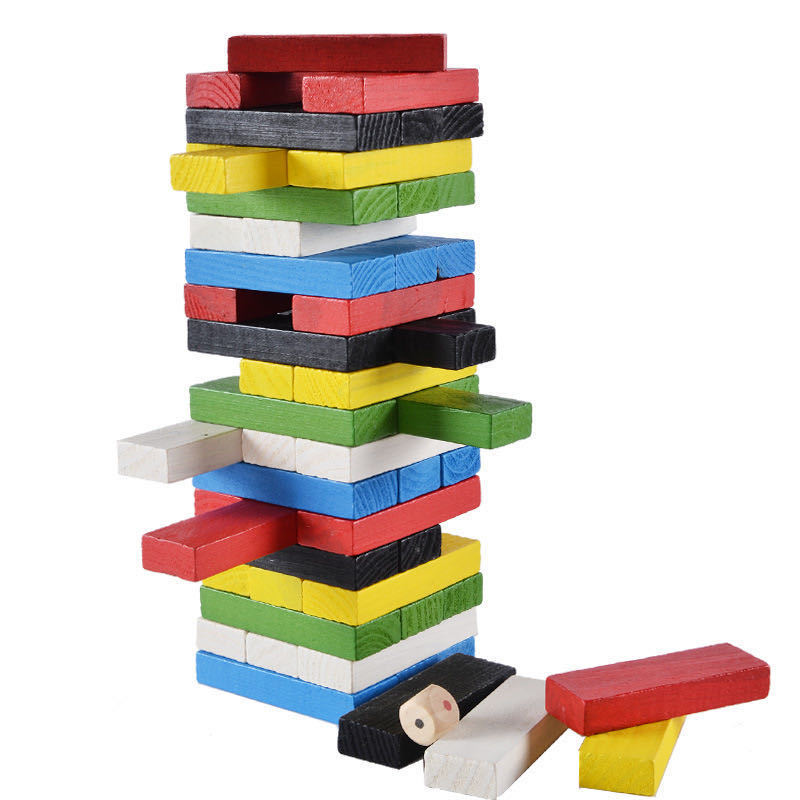 Board Game Jenga - Houten stapeltorenspel Interactief bordspel 48PCS Kleine