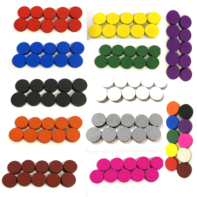 Board Game The Sims - 100 stuks Diameter 15*5 MM Houten
