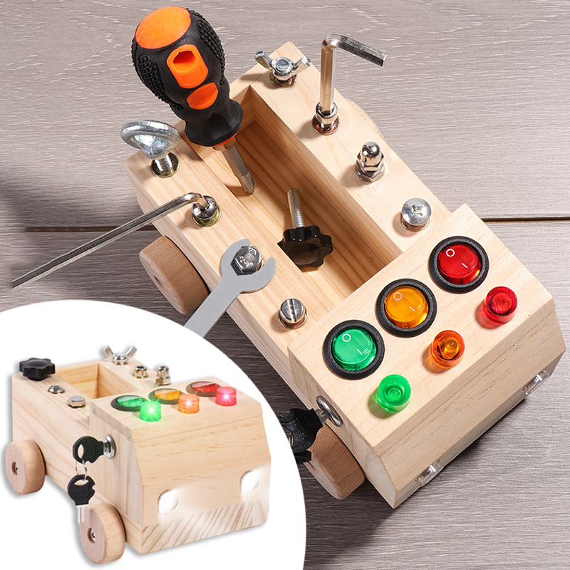 Board Game China - Houten Montessori Drukbord Zintuiglijk Speelgoed Schakelaar