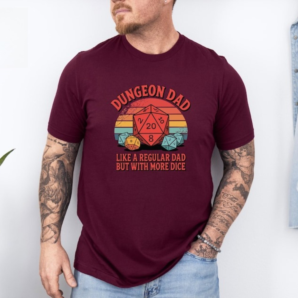 Dungeon Dad Shirt Grappige Dun - Board Game Night recensie en prijs
